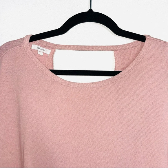 Maurices Light Pink Open Twist Back Crew Neck Sweatshirt Medium Women’s - Picture 2 of 11